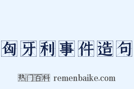 匈牙利事件造句是什么意思的图片